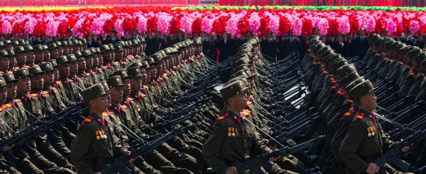 North Korean Army Marches